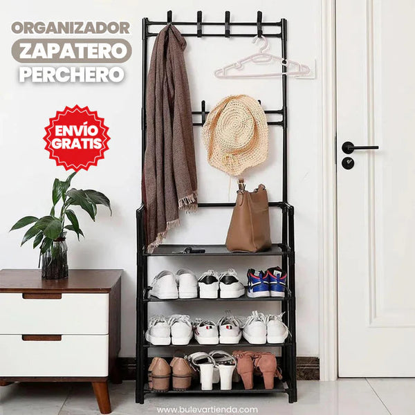 Zapatero Perchero Organizador 4 niveles + ENVÍO GRATIS