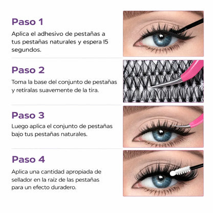LashPower® - Extensiones de pestañas en casa con efecto profesional de salón